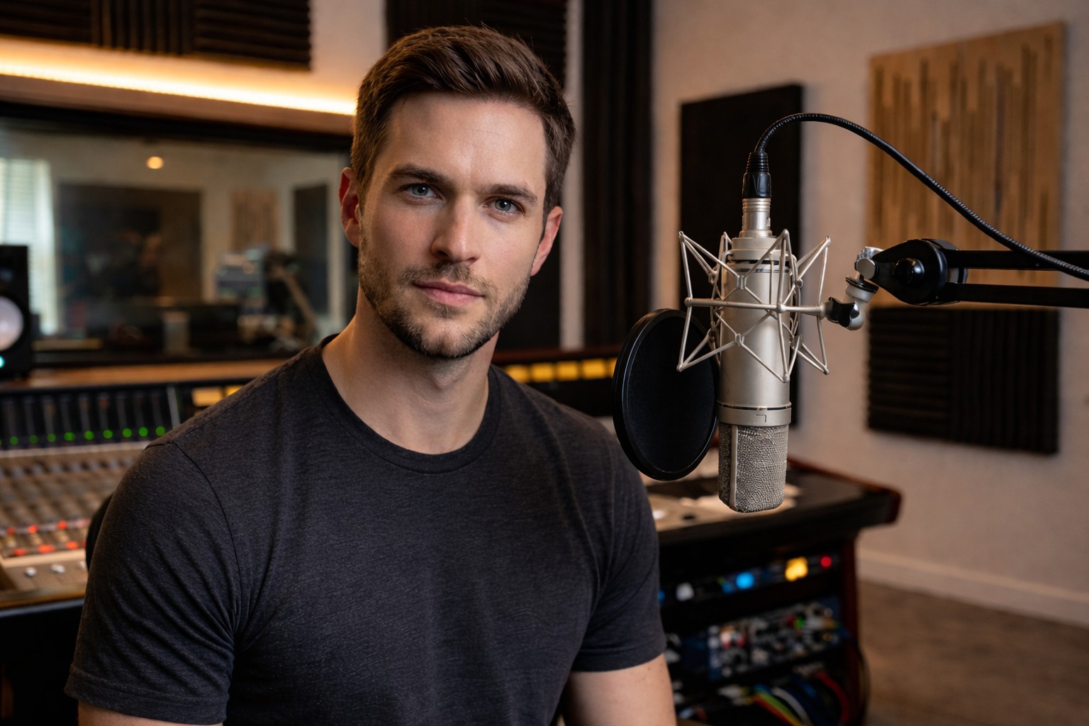 Alex Mercer, host of Between The Cards, in studio